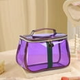 thumbnail image 4 of Retro Vanity Cosmetic Organizer Large Capacity Transparent Toiletry Bag Portable Travel Storage For Women, 4 of 4