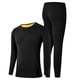 thumbnail image 1 of Conjuntos de ropa interior térmica para mujer, capa base térmica ligera, conjunto de 2 piezas, superior e inferior, negro, 1 of 8