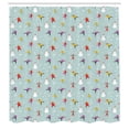 thumbnail image 2 of Ambesonne Ice Skates Shower Curtain, Colorful Human on Ice, 69"Wx70"L, Pale Seafoam Multicolor, 2 of 4