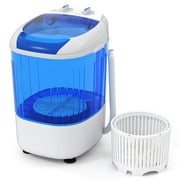 Costway Portable Washing Machine 5.5 lbs Mini Top Load Washer with Removable Spin-Dry Tub Blue