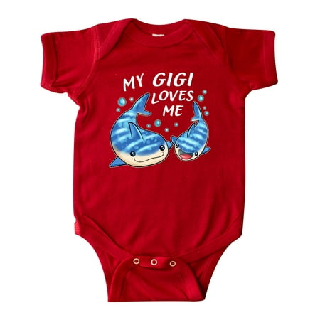 

Inktastic My Gigi Loves Me- whale shark Gift Baby Boy or Baby Girl Bodysuit
