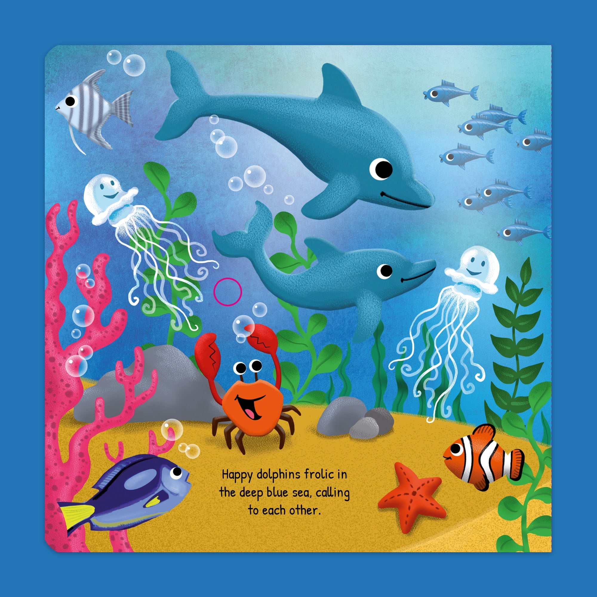 book 'n' app: Listen & Discover Book - The Sea - Soft Touch Press, 10 Ocean Animal Themed Sounds, Interactive Play-Read-Learn Story, Kid-Toddler 18Mo+