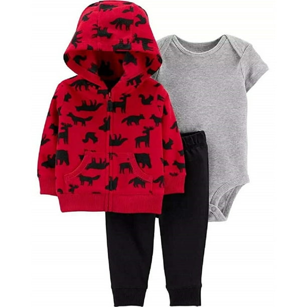 Carter's Carter's Baby Boys' Hooded Cardigan Sets Red Woodland 18