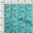 thumbnail image 1 of oneOone Viscose Chiffon Fabric Leaves & Floral Block Printed Fabric 1 Yard 42 Inch Wide, 1 of 4