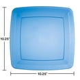 thumbnail image 2 of Translucent Blue Square Plastic Banquet Plates 8 Count for 8 Guests, 2 of 2