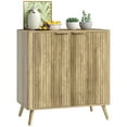 thumbnail image 1 of HOMCOM 55" Modern Sideboard Buffet Cabinet with Storage 2 Fluted Doors Oak, 1 of 9