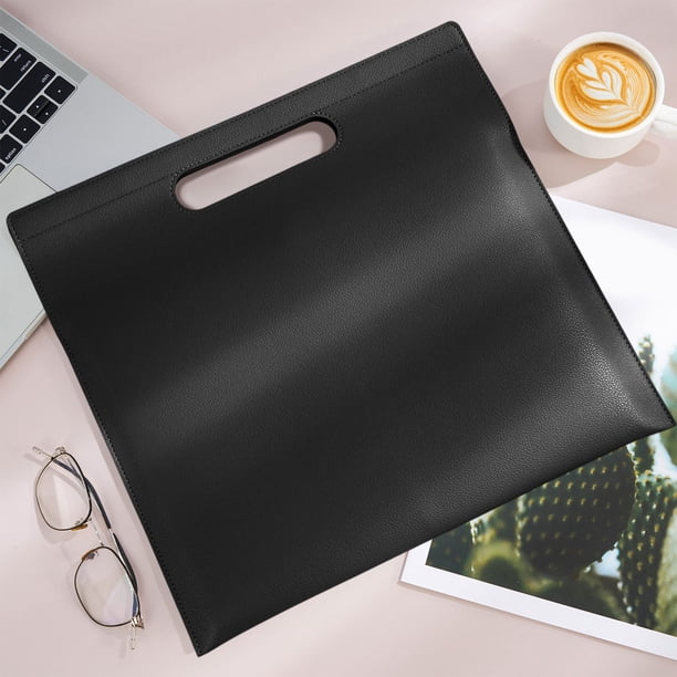 Bolsa Magnética Portátil para Documentos A4, de Piel, Impermeable, para Oficina, con Funda para Tablet o Computadora Portátil.