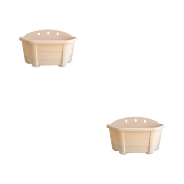 Inteprter Maceta resistente y duradera, autoabsorbente, esencial para el hogar y el jardín, no se deforma fácilmente, transpirable, soporte beige 2Conjunto