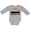 AC-Heather Grey, variant on Buffalo New York Skyline Retro Boys or Girls Long Sleeve Baby Bodysuit