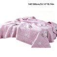 thumbnail image 3 of Yardvibe Cooling Comforter Twin Size, Floral Print Breathable Summer Comforter for Hot Sleepers & Night Sweats, Silky Smooth Cooling Blanket, Pink (C), 3 of 9