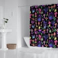 thumbnail image 2 of Purple Mushroom Black Pattern Shower Curtain 72"x72" ,Bathroom Decorative Shower Curtains Set with 12 Hooks,Modern Waterproof Washable Shower Curtain, 2 of 6