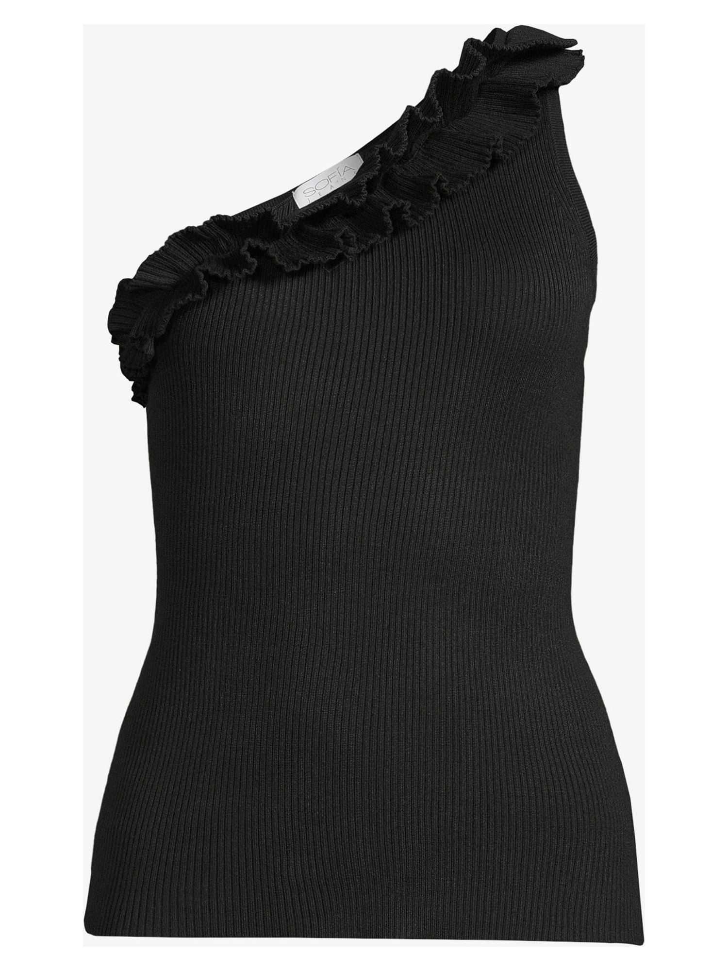 Sofia Jeans by Sofia Vergara Women's Ruffle Knit Tank Top