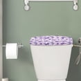 thumbnail image 2 of Renewold Toilet Tank Lid Cover Elastic Dust-proof Toilets Top Cover Stains Resistant Toilet Tank Cover Protector for Bathroom Decor, 1 Piece Only, Violet Butterfly Star Print, 2 of 6