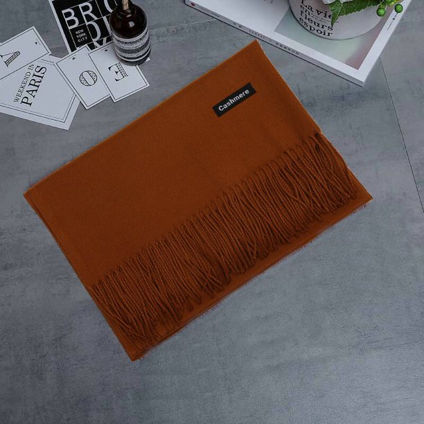 Bufanda de Cachemira de alta calidad para invierno, chal grueso y cálido de Pashmina, chal largo con borla de lana acrílica sólida, YR001, 200x70cm