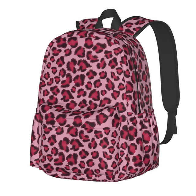 Disketp Rose Leopard Print for Large Capacity Lightweight Student Backpack,Travel backpack,Perfect for School, Travel, and Work, Comfortable and Stylish