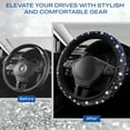 thumbnail image 3 of Skechers Gradient Crystal Steering Wheel Cover, Sparkling Rhinestone Design, Comfortable Non-Slip Grip, Easy Install, Stylish Fit for Cars and SUVs Blue, 3 of 7