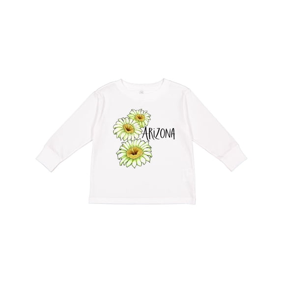 Inktastic Arizona Saguaro Cactus Flowers Boys or Girls Long Sleeve Toddler T-Shirt