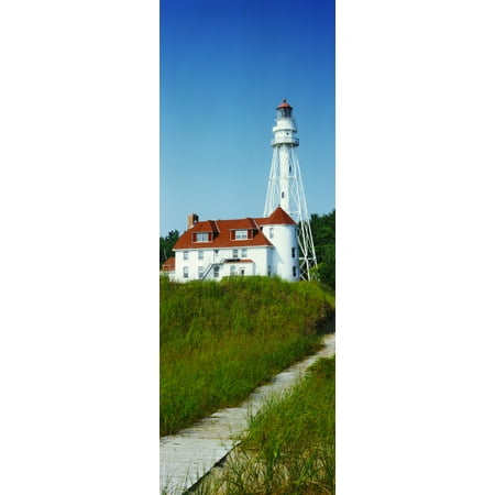 Rawley Point Lighthouse at Point Beach State Forest Lake Michigan near Two Rivers Wisconsin USA Poster Print by Panoramic
