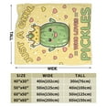 thumbnail image 3 of Just A Girl Who Loves Pickles Blanket Gifts For Kids Adults - Lightweight Throw Blanket For Bedroom Living Room Decor Soft Fuzzy Fleece Cozy Plush Bed Couch 40"X30", 3 of 7