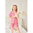 thumbnail image 5 of Arshiner Girls Pajamas Sets Short Sleeve Kids Pjs Button Down Sleepwear, 5 of 5