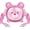 Pink, variant on Bear Straw Water Bottle 25oz Leak Proof Reusable for Travel School Office