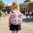 thumbnail image 2 of GobdXE Back To School Unisex Student 3D Butterfly Cartoon Mini Backpack Dual Zipper Pocket Lightweight Daypack Size:One Size, 2 of 5