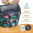 thumbnail image 2 of Hawaiian Print Insulated Backpack Cooler 26 Cans Capacity Lightweight Leak-Proof for Summer Beach Resort Travel, 2 of 6
