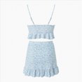 thumbnail image 4 of KPOPLK Women Plus Size Tankini Swimsuits Tummy Control 2 Piece Bathing Suit Ruffled Swimwear with Shorts Size XL,Blue, 4 of 9