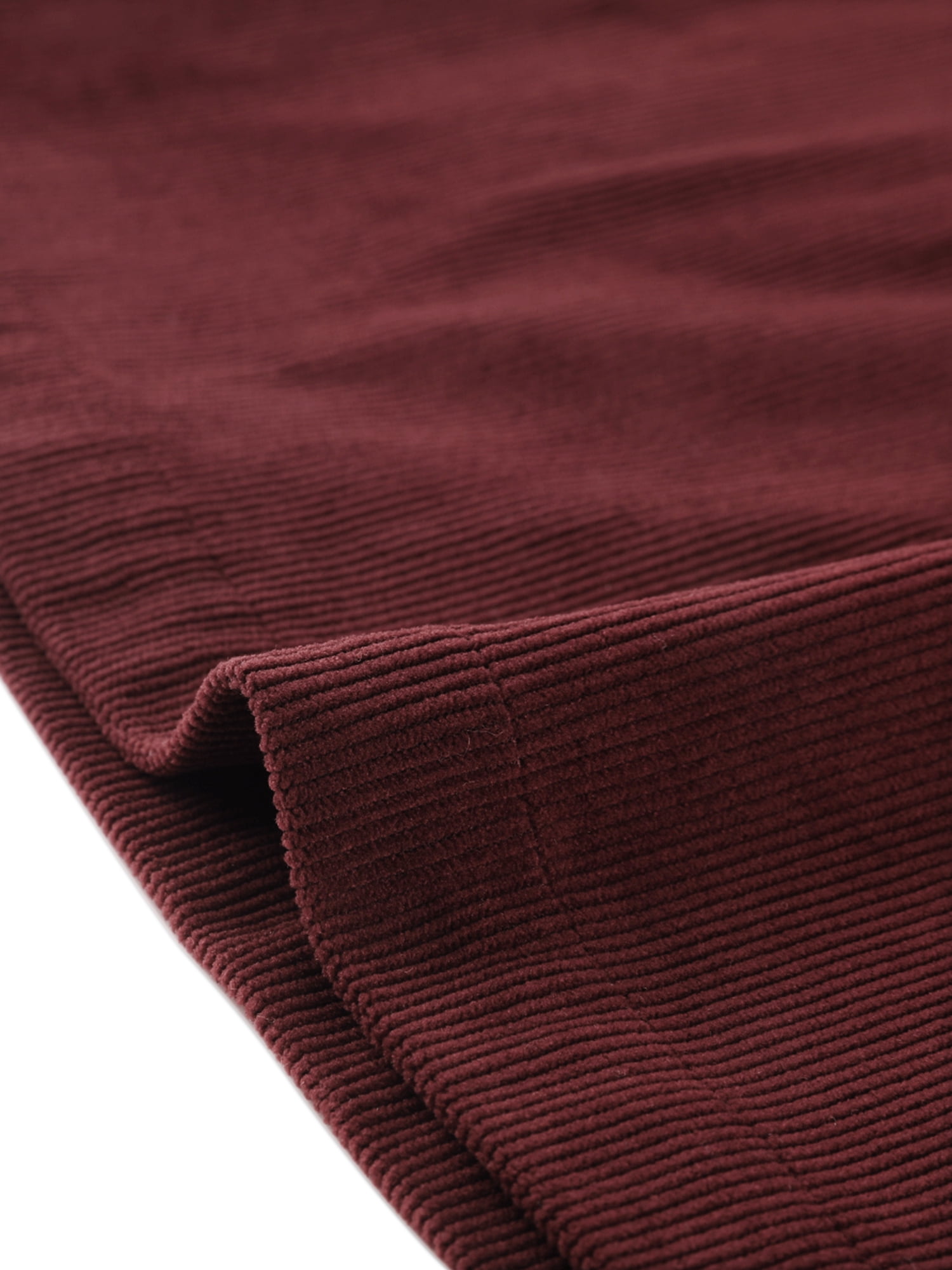 DARING DIVA Women's Button Decor Ruffled Trim Mini Skirt M Burgundy