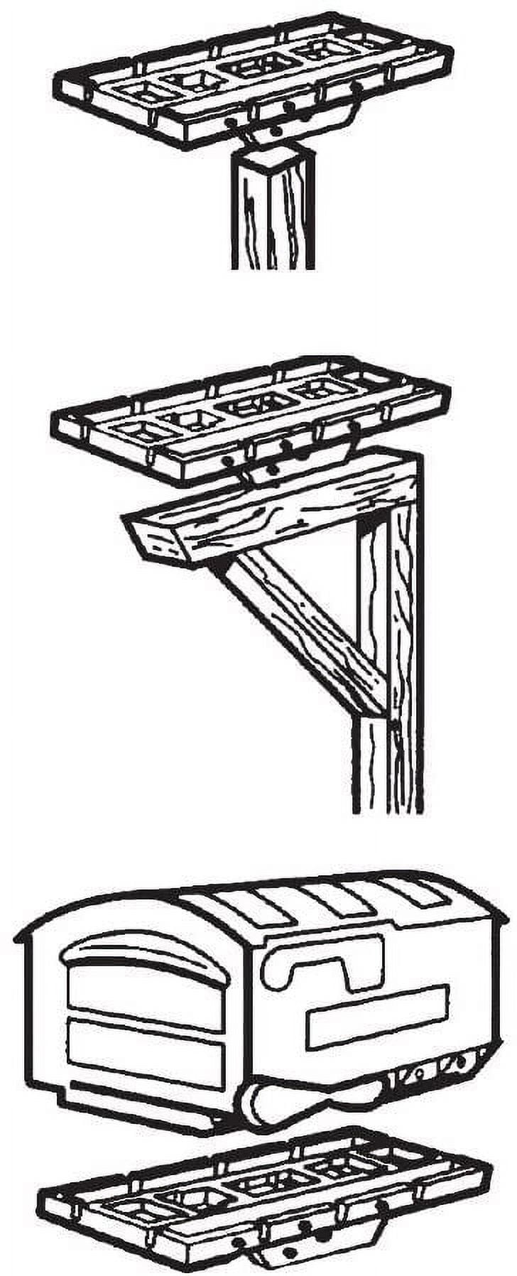 Gibraltar Mailboxes Patriot Plastic, Mailbox Mounting Board, Black, GMB225B