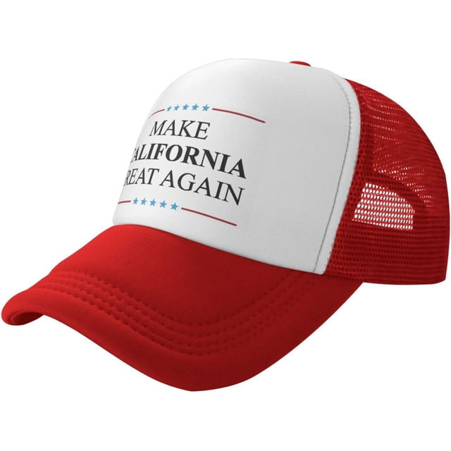 Make California Great Again for Unisex Baseball Cap, Breathable Mesh Adjustable Cap Black