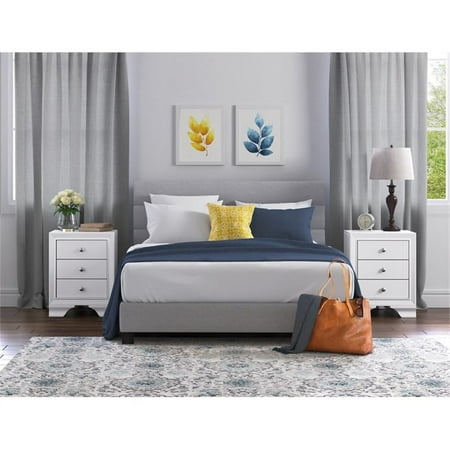 Click Decor - Edmond Traditional Wood 3-Drawer Night Stand - White