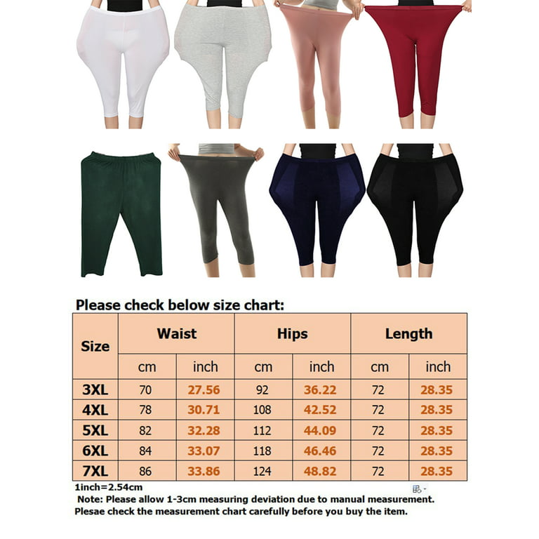Ladies Leggings - Plus Size Cotton Leggings 4XL, 5XL, 6XL, 7XL