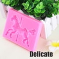 thumbnail image 4 of Molde de chocolate con forma de Caballo de Carrusel, molde antiadherente para fondant para decorar pasteles, chocolate, hornear, cocina, 4 of 7
