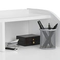 thumbnail image 4 of Adore Decor Alton Writing Computer Desk, Laptop PC Workstation, Retro Simple Study Table for Home Office, White, 4 of 5