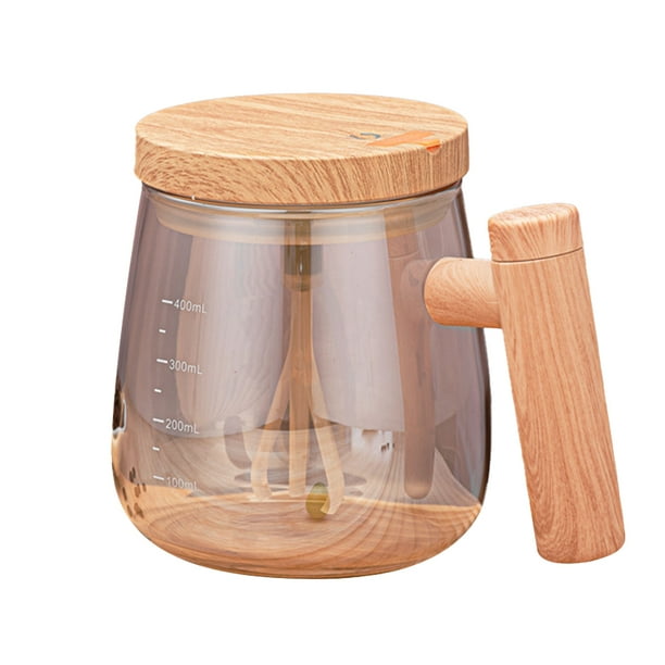 Taza batidora eléctrica de 400ml con tapa, carga USB para mezclar café, leche en polvo