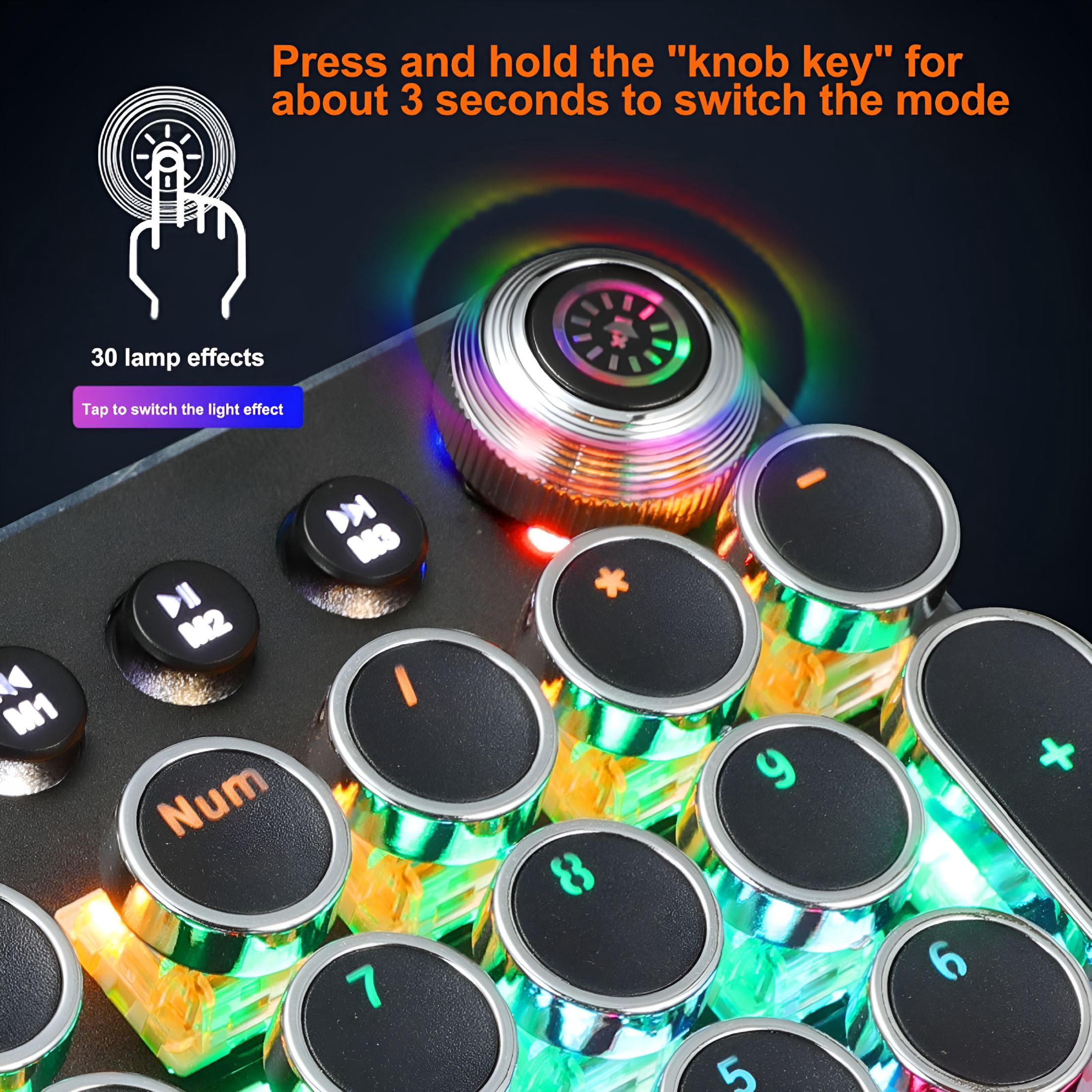 GJX 2026 New Mechanical Keyboard Black Mechanical Retro Steampunk Typewriter Rgb Keyboard Cool Light Green B,For Gaming,Typing,Office Work,Retro Style,Computer Use