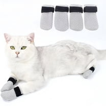 GASTROPOD Pet Supplies Cat Booties AntiScratch Mittens 4 PCS Breathable Adjustable Cat Covers Scratch Gloves for Indoor Use During Bathing and Nail Trimming