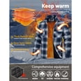 thumbnail image 2 of TACVASEN Men's Flannel Shirt Jacket Cotton Quilted Lined Button Down Plaid Shirt Jacket Winter Warm Heavyweight Coat, 2 of 8
