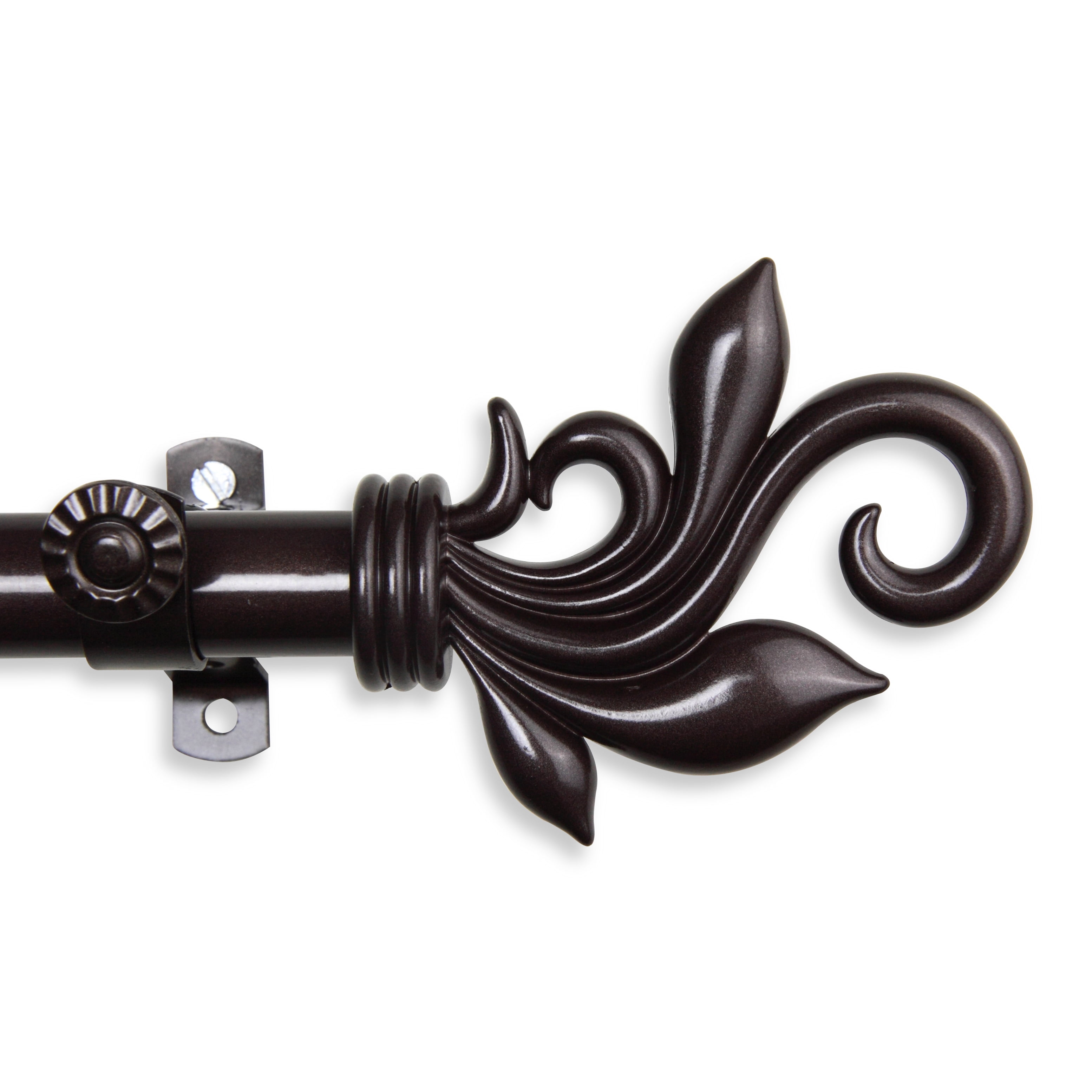 Giles 13/16 inch dia. Curtain Rod 28-48" - Cocoa