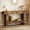 Rustic Brown, variant on Tomnk 47.2" Console Table with 3 Rattan Drawers, Long Sofa Table with Storage Behind Couch, Modern Entryway Table with Power Outlet & Open Shelf for Entrance/Hallway/Foyer/Living Room, Natural