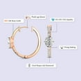 thumbnail image 2 of Diamond Hoop Earring | 4 Carat IGI Certified Oval Shape Lab Grown Diamond Hoop | 14K in Rose Gold | Moonlight Glow Elongated Hoop Lab Diamond Earrings | FG-VS1-VS2 Quality | Friendly Diamonds, 2 of 5