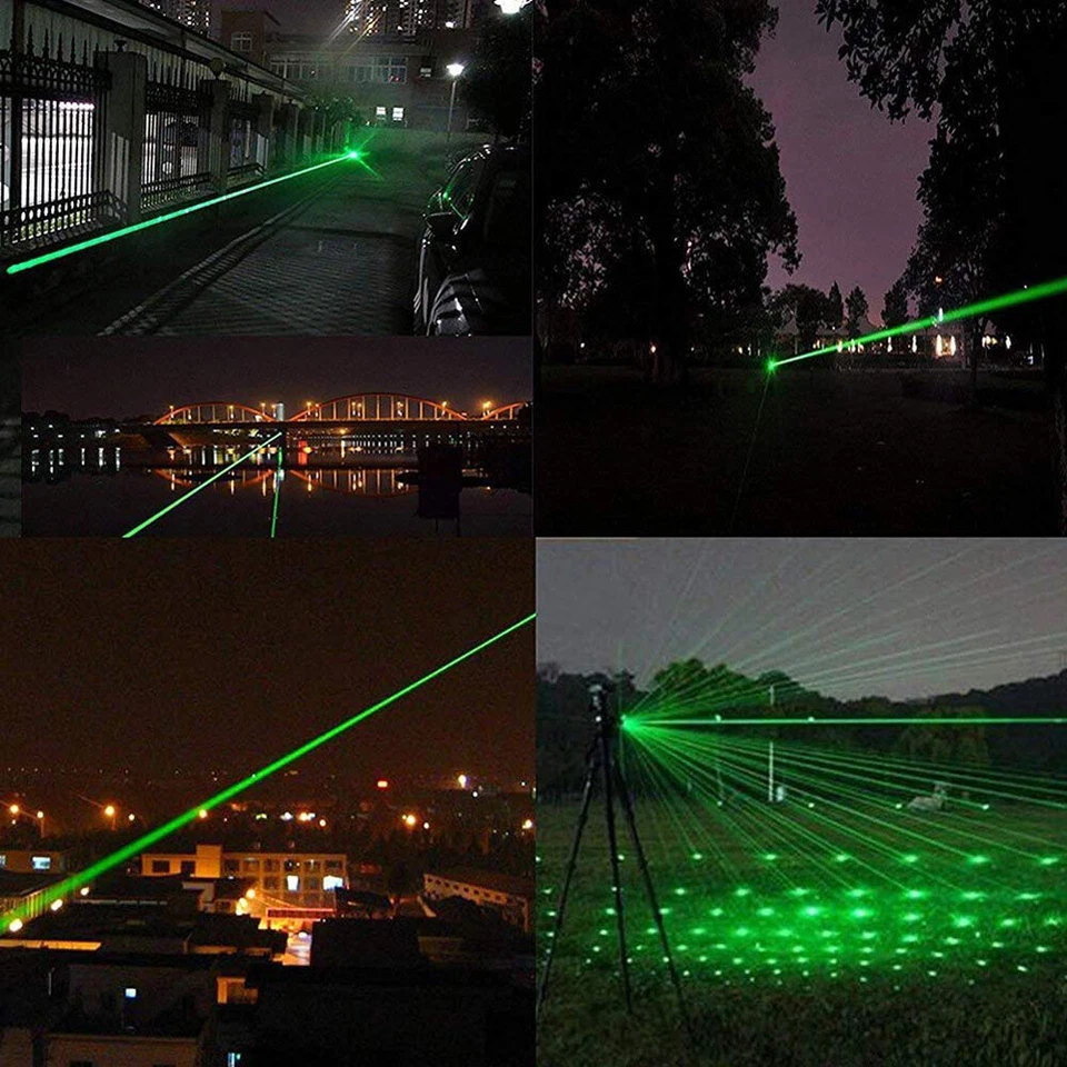CRESTIN- 6000Miles Green Laser Pointer Star Visible Beam Light 2Mw Rechargeable Lazer Pen