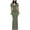 Green, variant on Bodycon Maxi Dress for Women Summer Short Sleeve Round Neck Long Bodycon Dress Solid Color Fishtail Evening Gown Club Party Dress Beach Sundresses Formal Dress, Khaki M