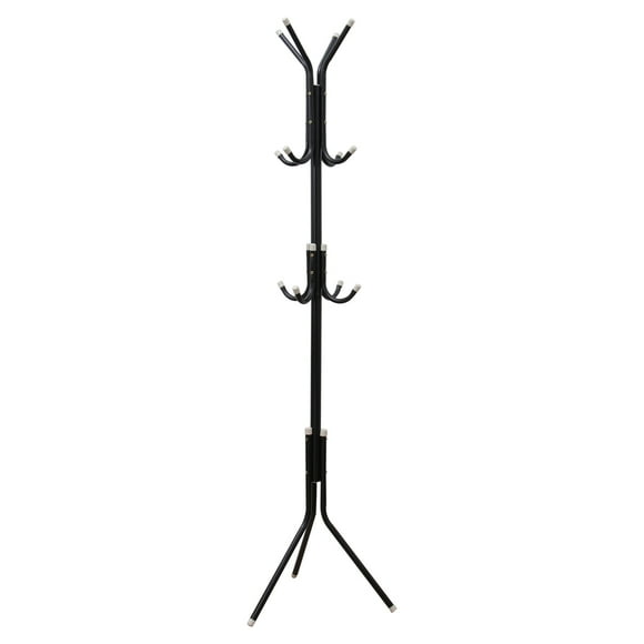 OULII Hanger Tree Branch Hat Rack Metal Coat Stand Black Clothes Organizer for Adults 1Set