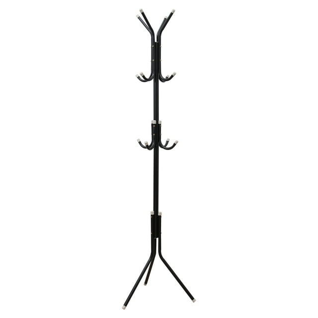OULII Hanger Tree Branch Hat Rack Metal Coat Stand Black Clothes Organizer for Adults 1Set