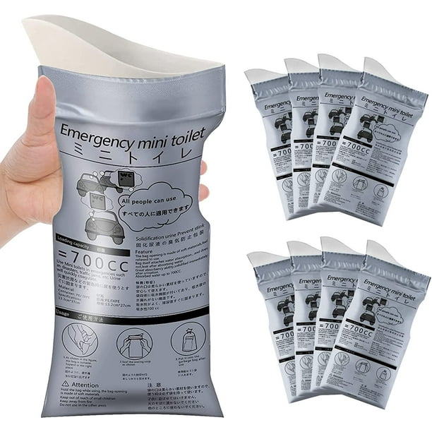 Disposable Urinal Bag, 8/12/20/24 Pack Portable Camping Pee Bags