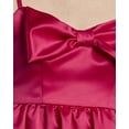 thumbnail image 5 of David's Bridal Women's Formal Bow Bodice A-Line Mini Dress, Short, Satin, 5 of 5