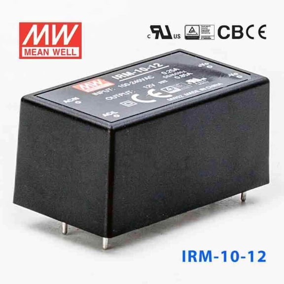 Mean Well IRM-10-12 Switching Power Supply 10.2W 12V 0.85A - Encapsulated
