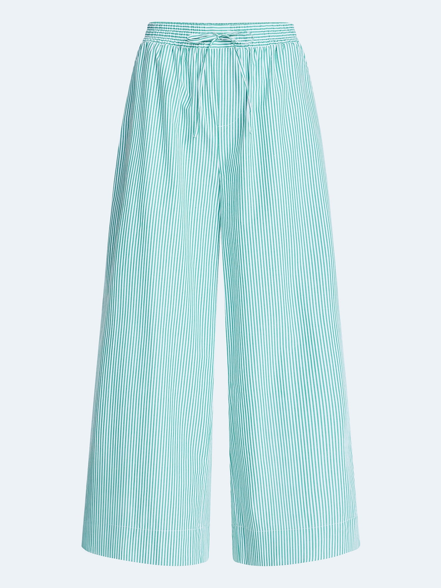 Free Assembly Women's and Women's Plus Cotton Poplin Cropped Wide Leg Pants, 26" Inseam, Sizes XS-4X